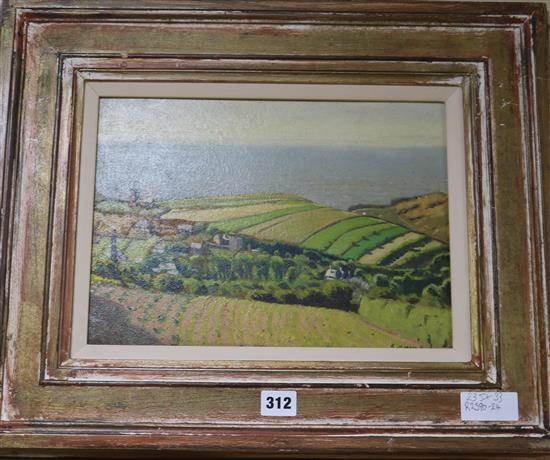 Robert Morson Hughes, oil on board, landscape, signed, 23.5 x 33cm